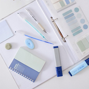 a flatlay of stationary